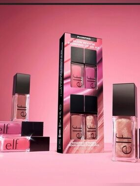 ELF 4pc Glow Reviver Plumping Lip Oil Kit
